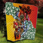 Personalized Richmond Football Tigers Quilt Tropical Hibiscus Flowers - Pacific Fusion Style