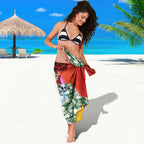 Personalized Richmond Football Tigers Sarong Tropical Hibiscus Flowers - Pacific Fusion Style