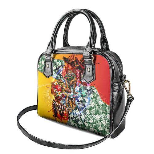 Personalized Richmond Football Tigers Shoulder Handbag Tropical Hibiscus Flowers - Pacific Fusion Style