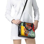 Personalized Richmond Football Tigers Shoulder Handbag Tropical Hibiscus Flowers - Pacific Fusion Style