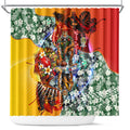 Personalized Richmond Football Tigers Shower Curtain Tropical Hibiscus Flowers - Pacific Fusion Style