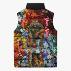 Personalized Richmond Football Tigers Sleeveless Puffer Jacket Tropical Hibiscus Flowers - Pacific Fusion Style