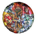 Personalized Richmond Football Tigers Spare Tire Cover Tropical Hibiscus Flowers - Pacific Fusion Style