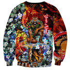 Personalized Richmond Football Tigers Sweatshirt Tropical Hibiscus Flowers - Pacific Fusion Style