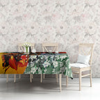 Personalized Richmond Football Tigers Tablecloth Tropical Hibiscus Flowers - Pacific Fusion Style