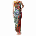 Personalized Richmond Football Tigers Tank Maxi Dress Tropical Hibiscus Flowers - Pacific Fusion Style
