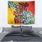 Personalized Richmond Football Tigers Tapestry Tropical Hibiscus Flowers - Pacific Fusion Style