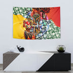 Personalized Richmond Football Tigers Tapestry Tropical Hibiscus Flowers - Pacific Fusion Style