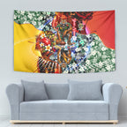 Personalized Richmond Football Tigers Tapestry Tropical Hibiscus Flowers - Pacific Fusion Style