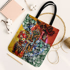 Personalized Richmond Football Tigers Tote Bag Tropical Hibiscus Flowers - Pacific Fusion Style