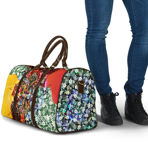 Personalized Richmond Football Tigers Travel Bag Tropical Hibiscus Flowers - Pacific Fusion Style