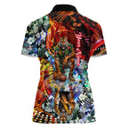 Personalized Richmond Football Tigers Women Polo Shirt Tropical Hibiscus Flowers - Pacific Fusion Style