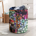 Personalized Brisbane Lions Football Laundry Basket Tropical Hibiscus Flowers - Pacific Fusion Style