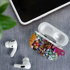 Personalized Brisbane Lions Football AirPods Case Tropical Hibiscus Flowers - Pacific Fusion Style