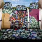 Personalized Brisbane Lions Football Back Car Seat Cover Tropical Hibiscus Flowers - Pacific Fusion Style