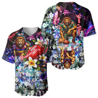 Personalized Brisbane Lions Football Baseball Jersey Tropical Hibiscus Flowers - Pacific Fusion Style