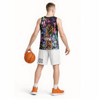 Personalized Brisbane Lions Football Basketball Jersey Tropical Hibiscus Flowers - Pacific Fusion Style