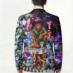 Personalized Brisbane Lions Football Blazer Tropical Hibiscus Flowers - Pacific Fusion Style