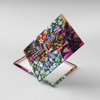 Personalized Brisbane Lions Football Canvas Wall Art Tropical Hibiscus Flowers - Pacific Fusion Style