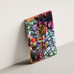 Personalized Brisbane Lions Football Canvas Wall Art Tropical Hibiscus Flowers - Pacific Fusion Style