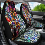Personalized Brisbane Lions Football Car Seat Cover Tropical Hibiscus Flowers - Pacific Fusion Style
