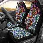 Personalized Brisbane Lions Football Car Seat Cover Tropical Hibiscus Flowers - Pacific Fusion Style