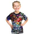 Personalized Brisbane Lions Football Kid T Shirt Tropical Hibiscus Flowers - Pacific Fusion Style