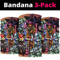 Personalized Brisbane Lions Football Neck Gaiter Tropical Hibiscus Flowers - Pacific Fusion Style