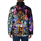 Personalized Brisbane Lions Football Padded Jacket Tropical Hibiscus Flowers - Pacific Fusion Style