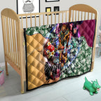 Personalized Brisbane Lions Football Quilt Tropical Hibiscus Flowers - Pacific Fusion Style
