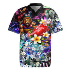 Personalized Brisbane Lions Football Rugby Jersey Tropical Hibiscus Flowers - Pacific Fusion Style