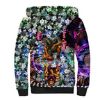 Personalized Brisbane Lions Football Sherpa Hoodie Tropical Hibiscus Flowers - Pacific Fusion Style
