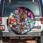 Personalized Brisbane Lions Football Spare Tire Cover Tropical Hibiscus Flowers - Pacific Fusion Style