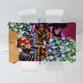 Personalized Brisbane Lions Football Tablecloth Tropical Hibiscus Flowers - Pacific Fusion Style