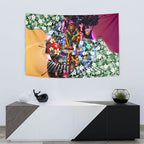 Personalized Brisbane Lions Football Tapestry Tropical Hibiscus Flowers - Pacific Fusion Style