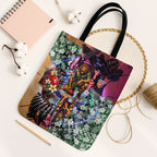 Personalized Brisbane Lions Football Tote Bag Tropical Hibiscus Flowers - Pacific Fusion Style