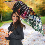 Personalized Brisbane Lions Football Umbrella Tropical Hibiscus Flowers - Pacific Fusion Style