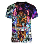 Personalized Brisbane Lions Football Women V-Neck T-Shirt Tropical Hibiscus Flowers - Pacific Fusion Style