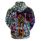 Personalized Brisbane Lions Football Zip Hoodie Tropical Hibiscus Flowers - Pacific Fusion Style