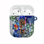 Personalized Carlton Football Blues AirPods Case Tropical Hibiscus Flowers - Pacific Fusion Style