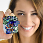 Personalized Carlton Football Blues AirPods Case Tropical Hibiscus Flowers - Pacific Fusion Style