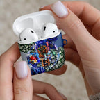 Personalized Carlton Football Blues AirPods Case Tropical Hibiscus Flowers - Pacific Fusion Style