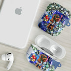 Personalized Carlton Football Blues AirPods Case Tropical Hibiscus Flowers - Pacific Fusion Style