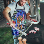 Personalized Carlton Football Blues Apron Tropical Hibiscus Flowers - Pacific Fusion Style