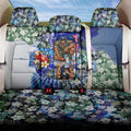 Personalized Carlton Football Blues Back Car Seat Cover Tropical Hibiscus Flowers - Pacific Fusion Style