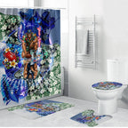 Personalized Carlton Football Blues Bathroom Set Tropical Hibiscus Flowers - Pacific Fusion Style