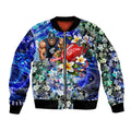 Personalized Carlton Football Blues Bomber Jacket Tropical Hibiscus Flowers - Pacific Fusion Style
