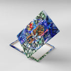 Personalized Carlton Football Blues Canvas Wall Art Tropical Hibiscus Flowers - Pacific Fusion Style