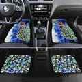 Personalized Carlton Football Blues Car Mats Tropical Hibiscus Flowers - Pacific Fusion Style