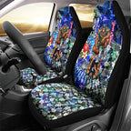 Personalized Carlton Football Blues Car Seat Cover Tropical Hibiscus Flowers - Pacific Fusion Style